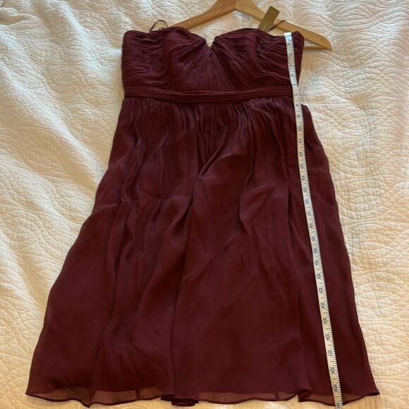 J Crew Women's Nadia Silk Chiffon Dress Cocktail Party Wedding Burgundy Sz 6 NWT - Picture 10 of 15